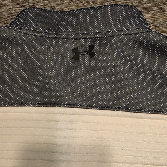 Under Armour ColdGear Golf Pullover White Grey 1/4 Zip Loose Fit Sz XL - Picture 3 of 8